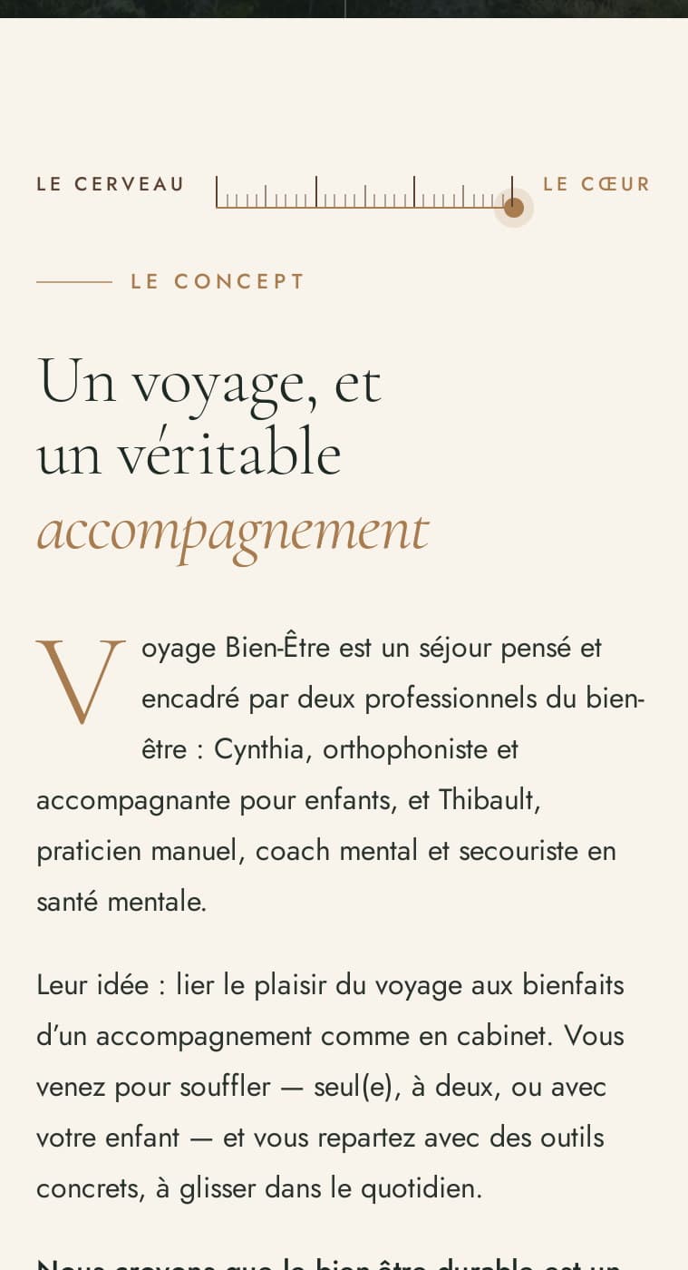 La règle des trente centimètres à l’horizontale sur mobile, du cerveau au cœur, au-dessus du texte du concept